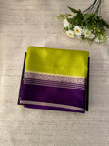 Visaya crape lime green and purple