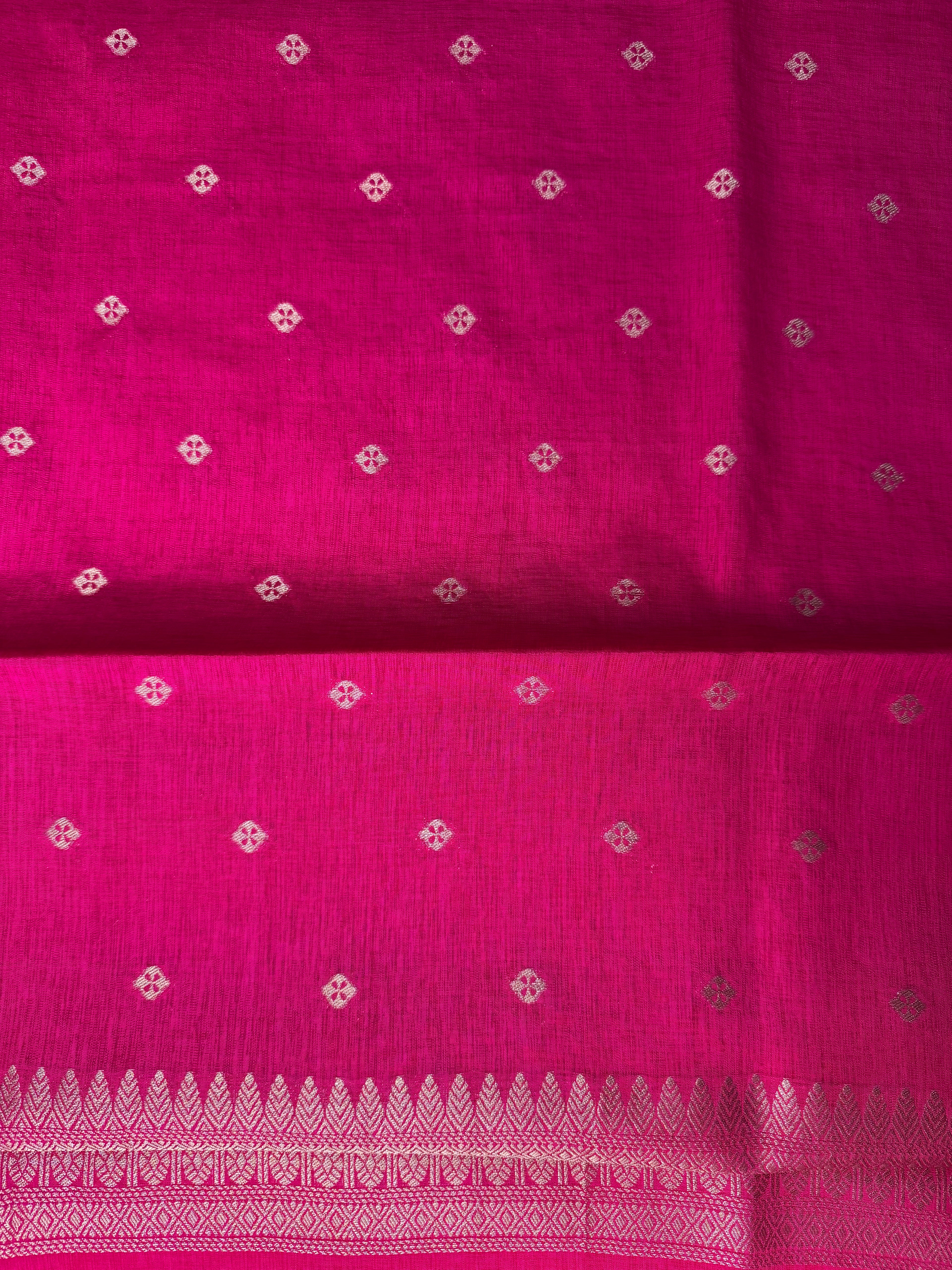 Bright Red Linen Dola Saree