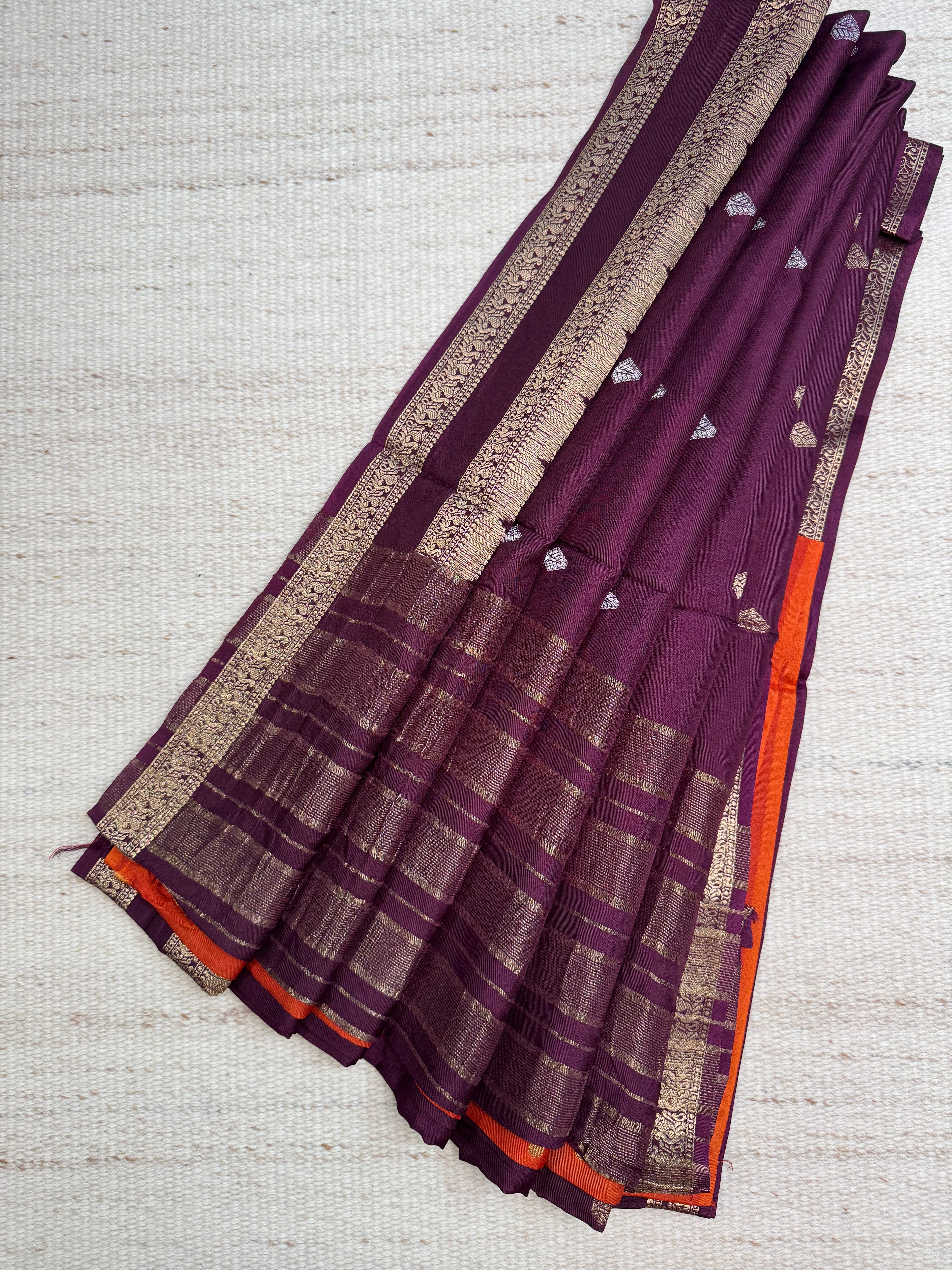 Brown Dola Art Silk Saree