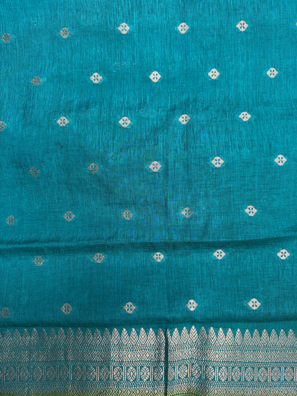 Lime Green Linen Dola Saree