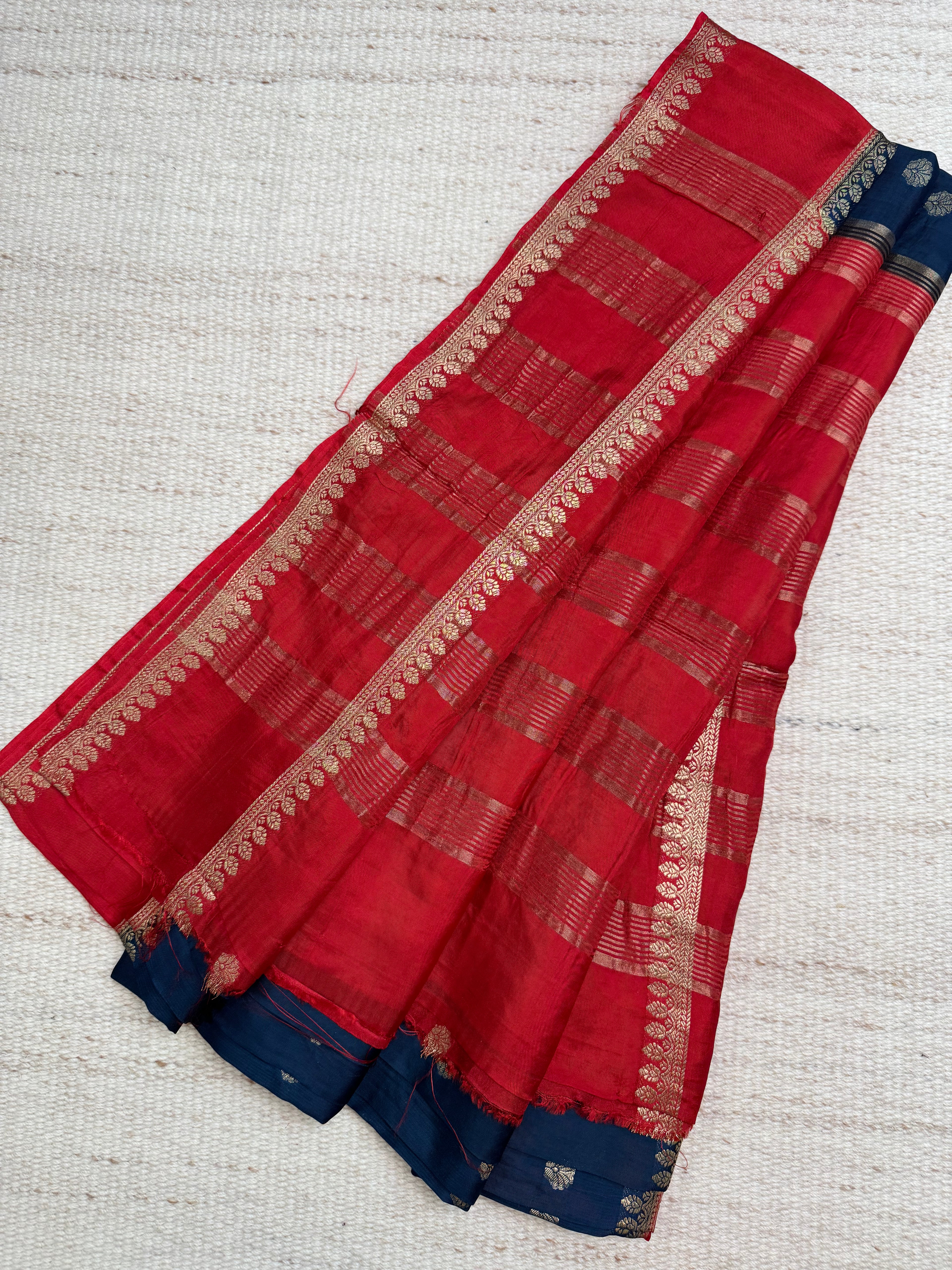 Dark Blue Russian Viscose Saree