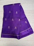 Purple Viscose Linen Saree