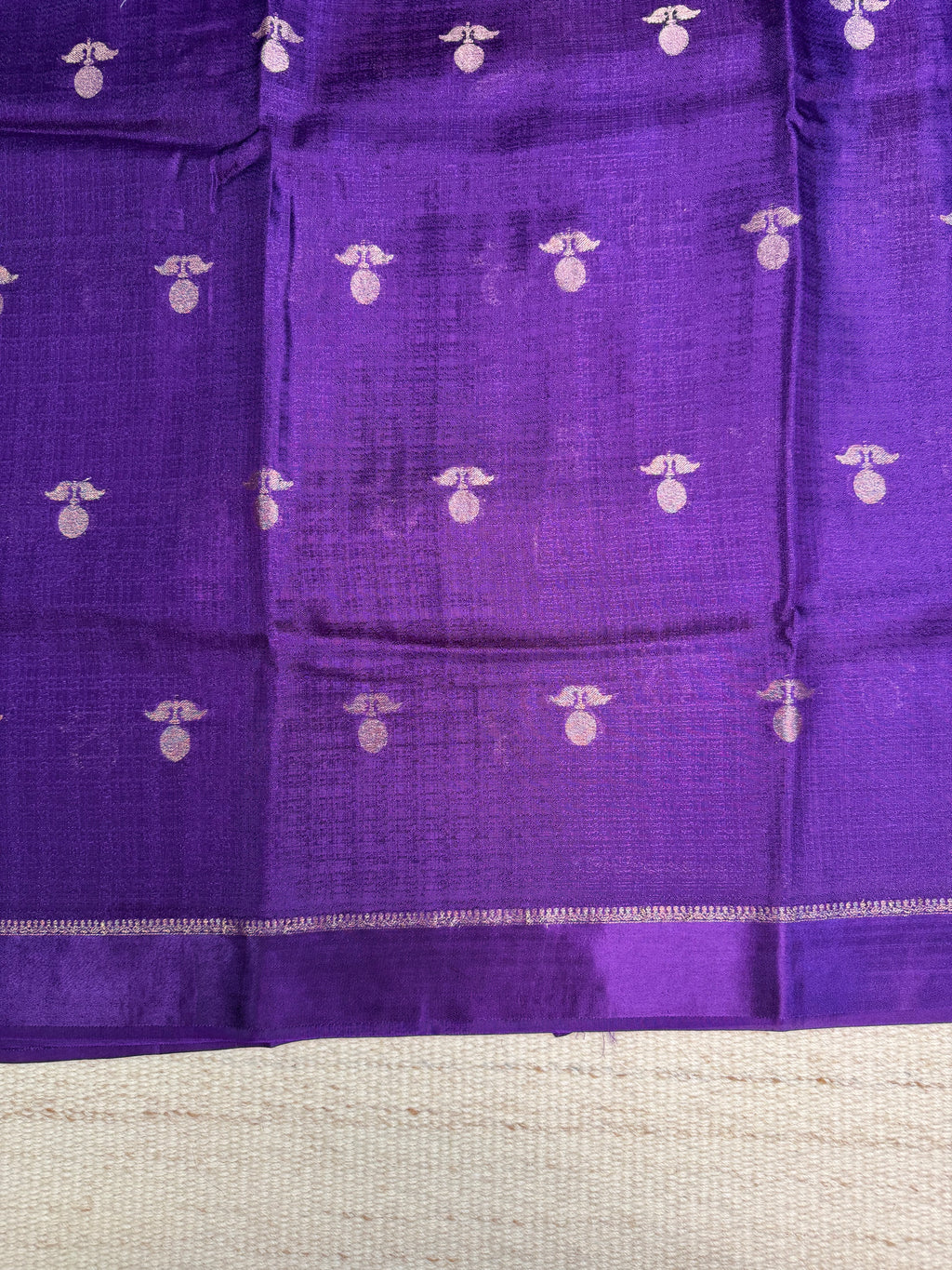 Purple Viscose Linen Saree
