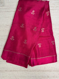 Pink Viscose Linen Saree