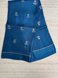 Blue Viscose Linen Saree