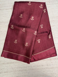 Brown Viscose Linen Saree