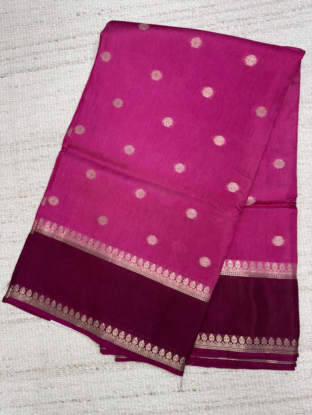 Lotus Pink Russian Viscose Saree