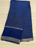 Crape Viscose Blue Saree