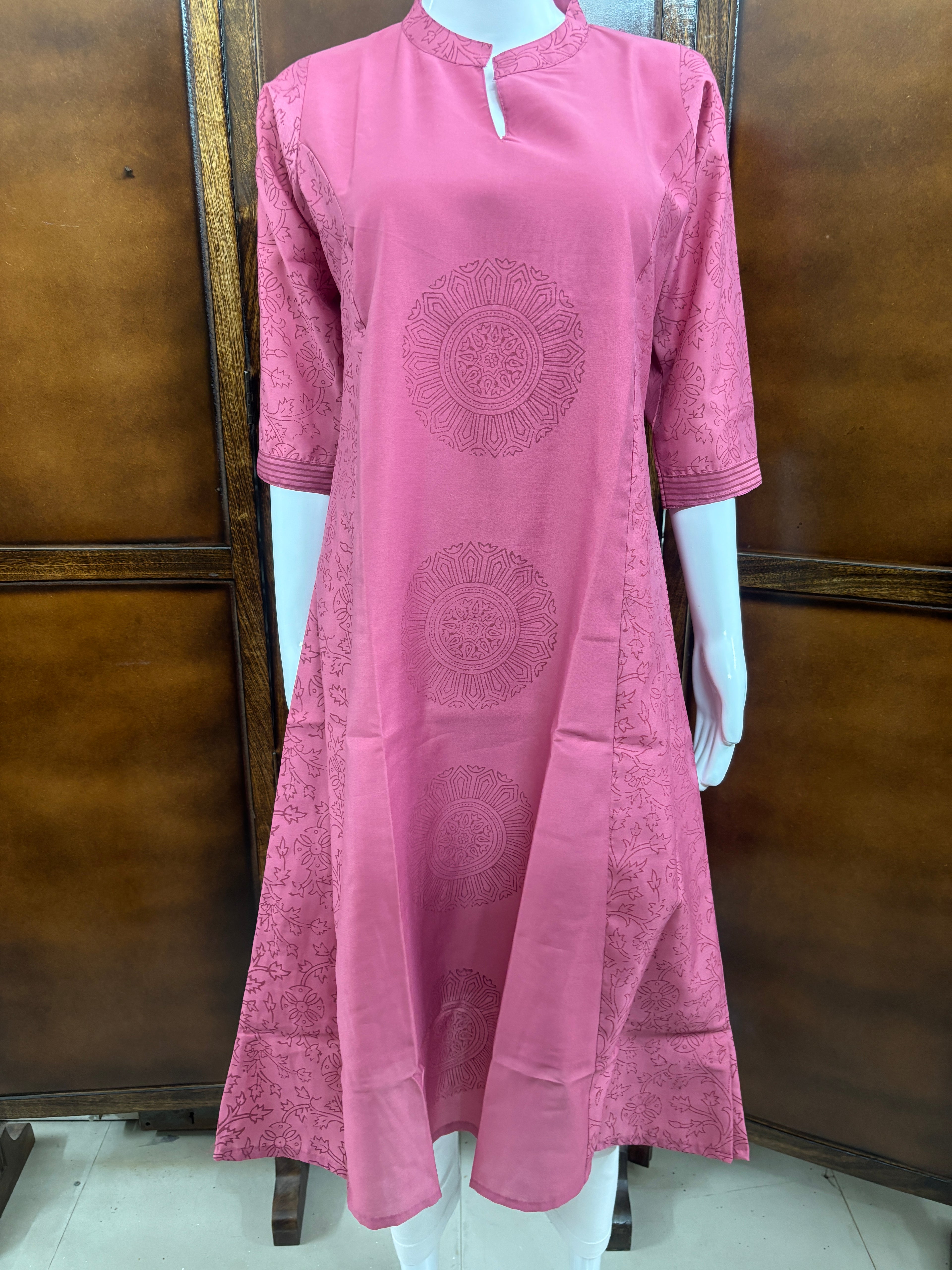 Pink Printed Kurti
