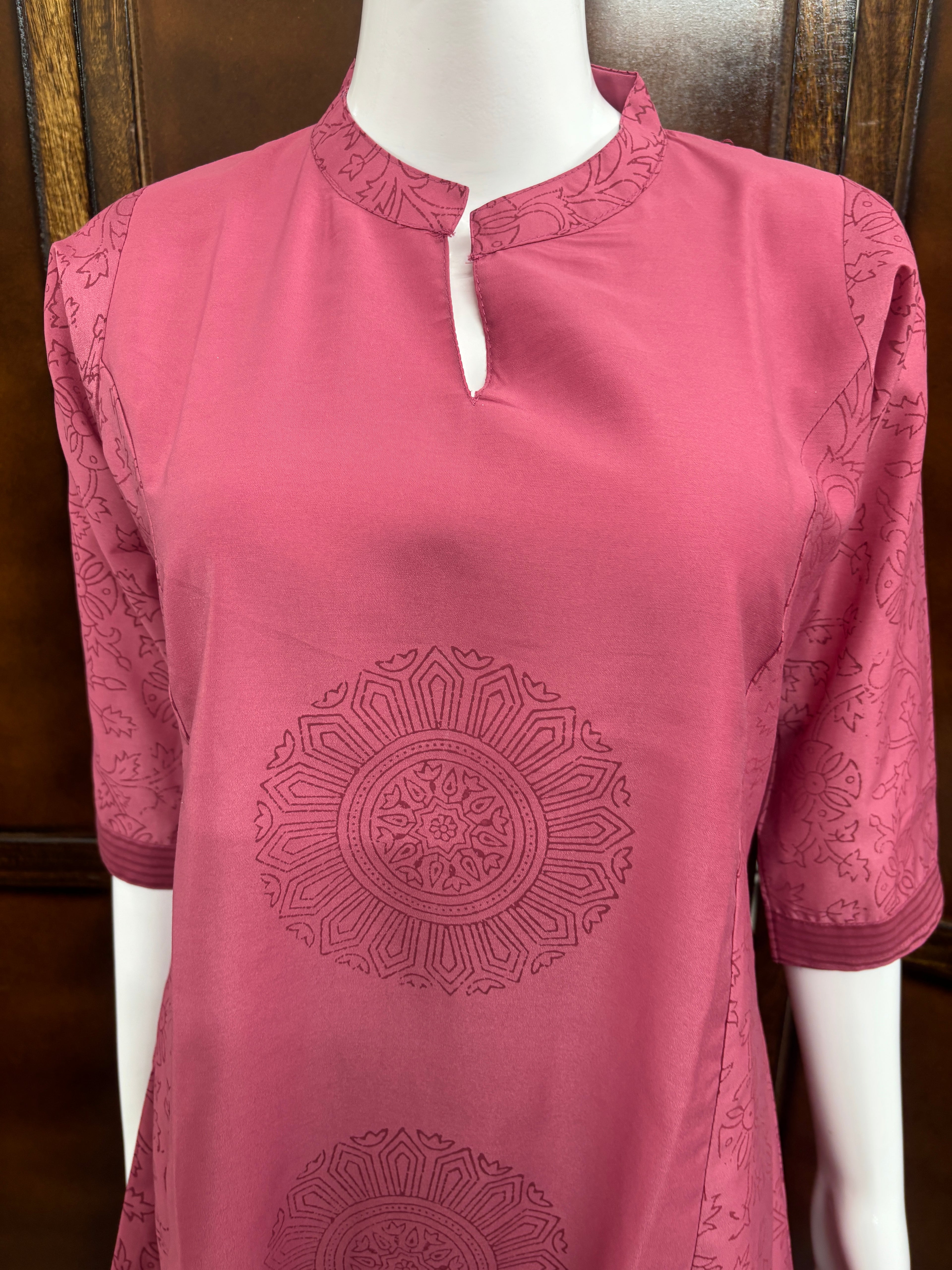 Pink Printed Kurti