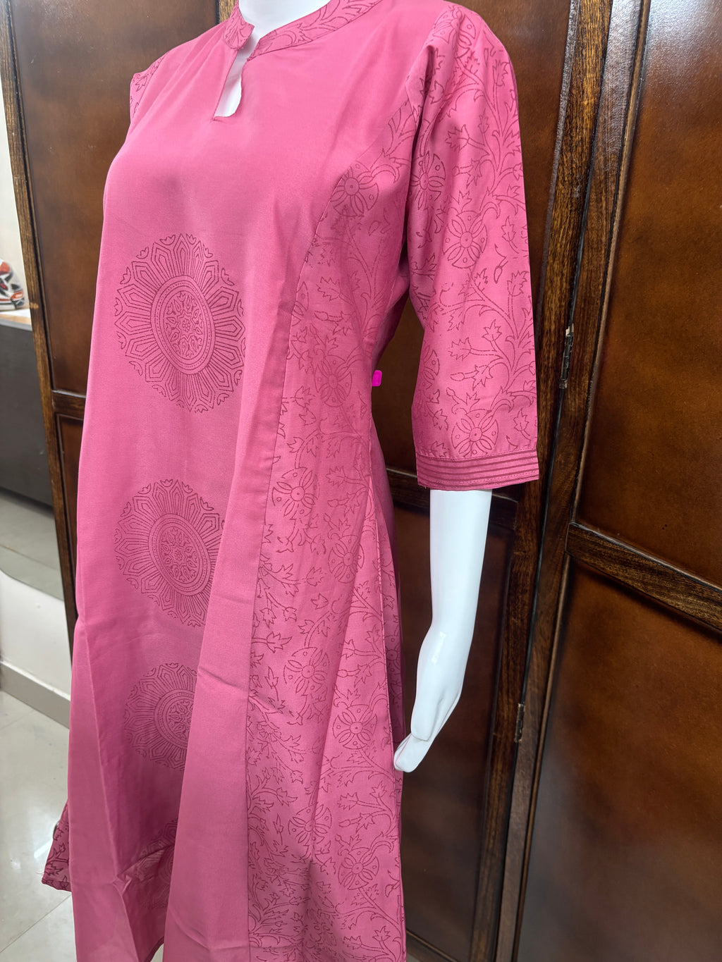 Pink Printed Kurti