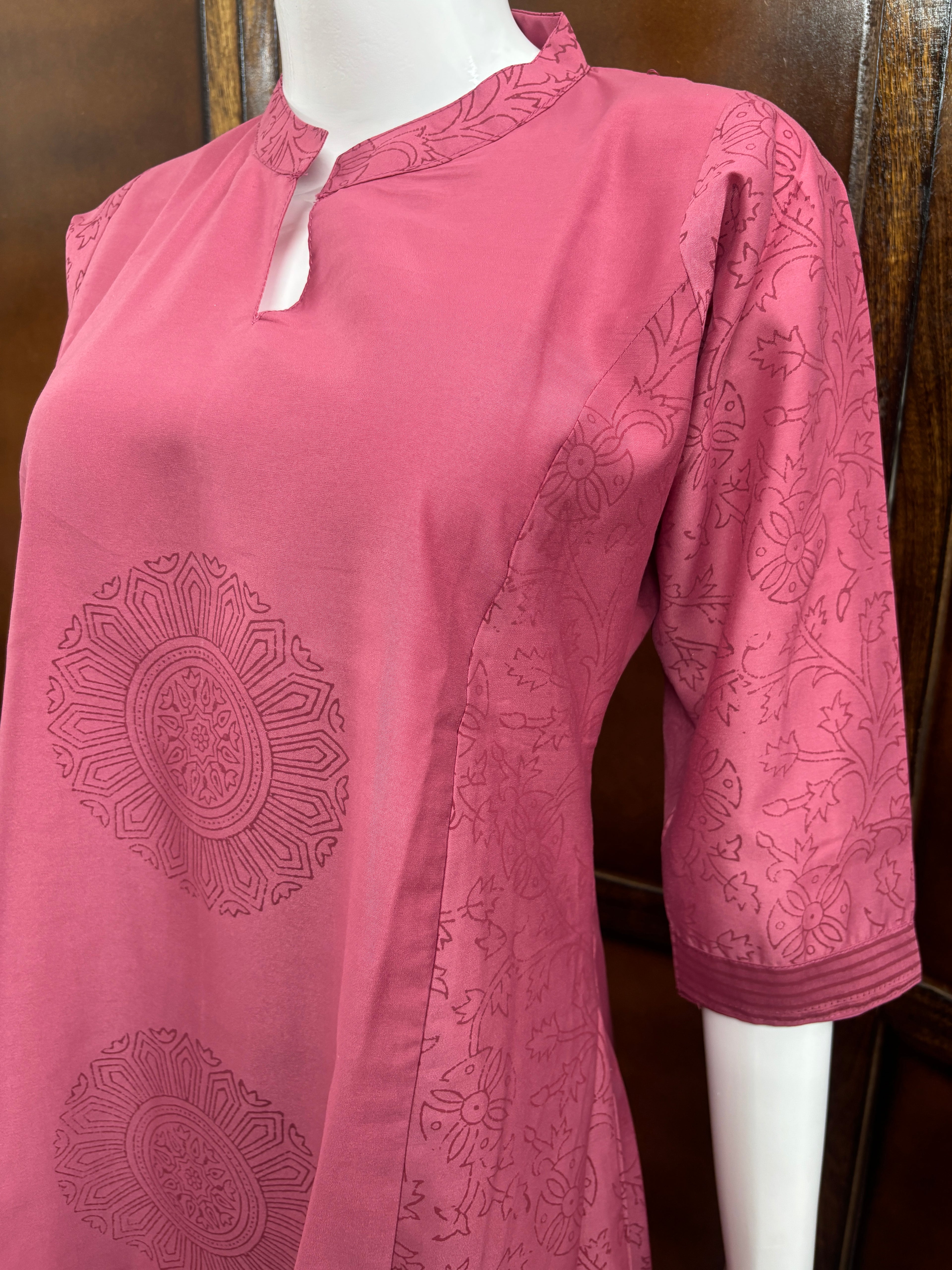 Pink Printed Kurti