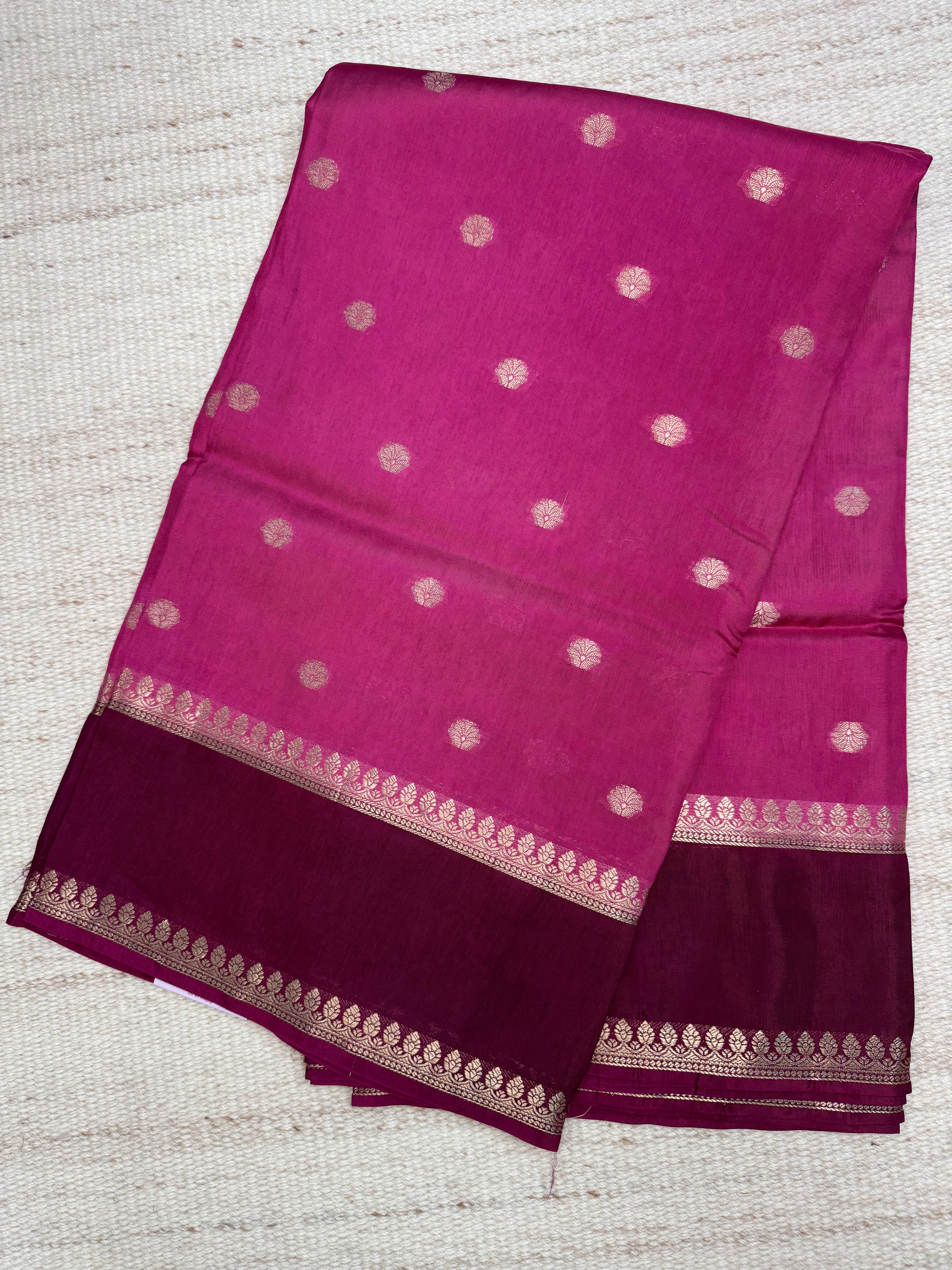 Lotus Pink Russian Viscose Saree