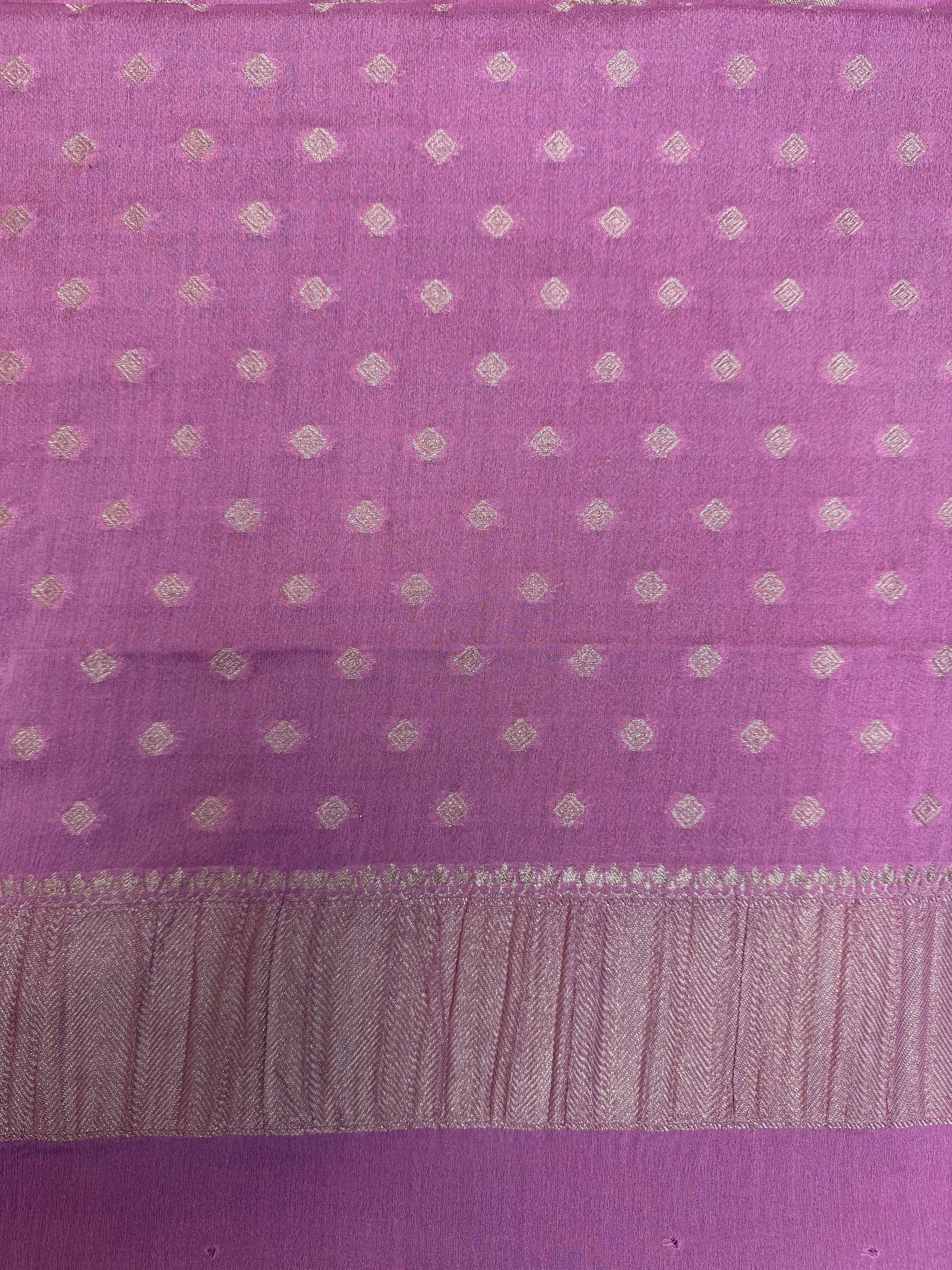 Pink Wrinkle Chiffon Leheriya Saree