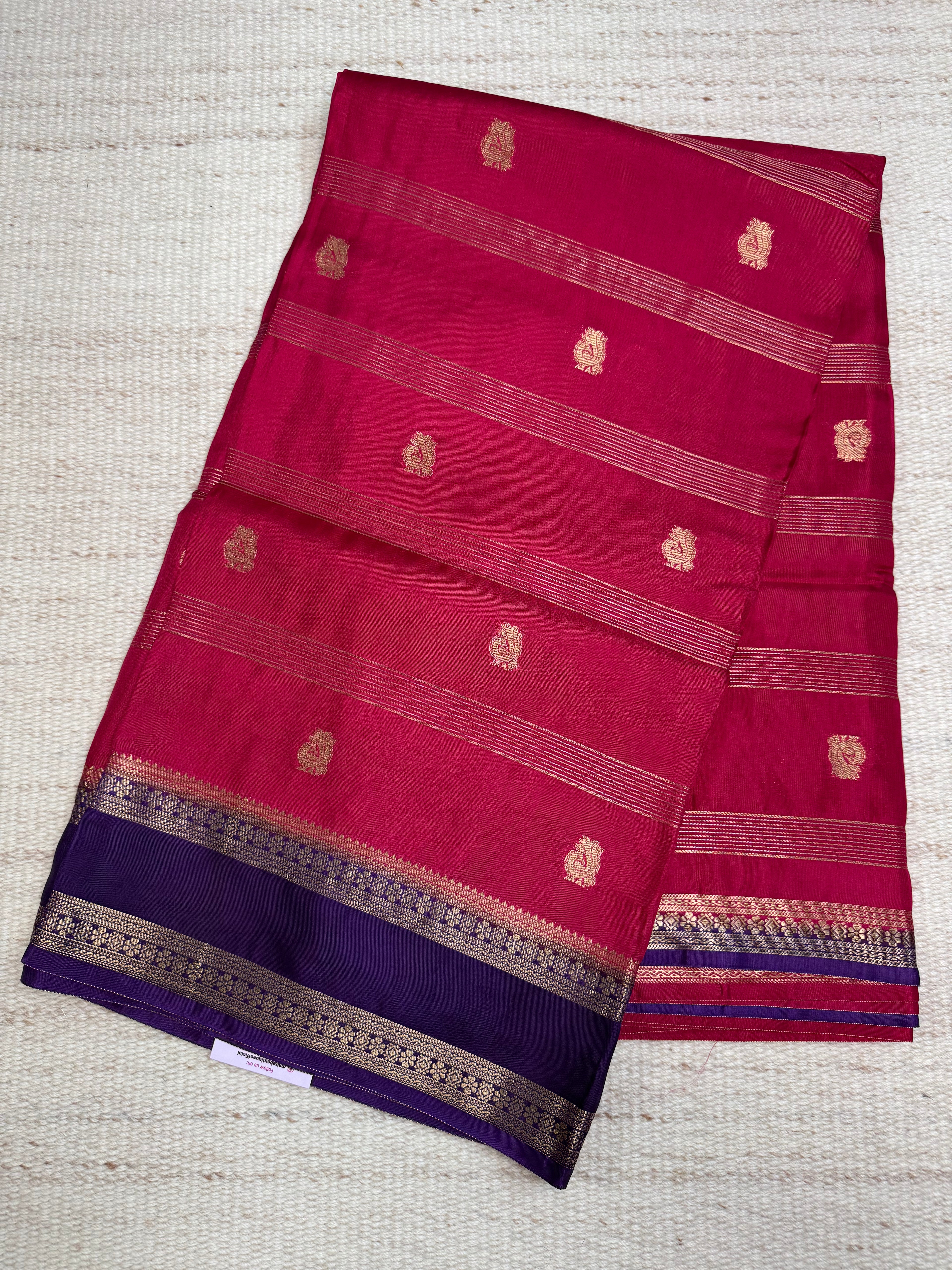 Rose Pink Maheshwari Silk