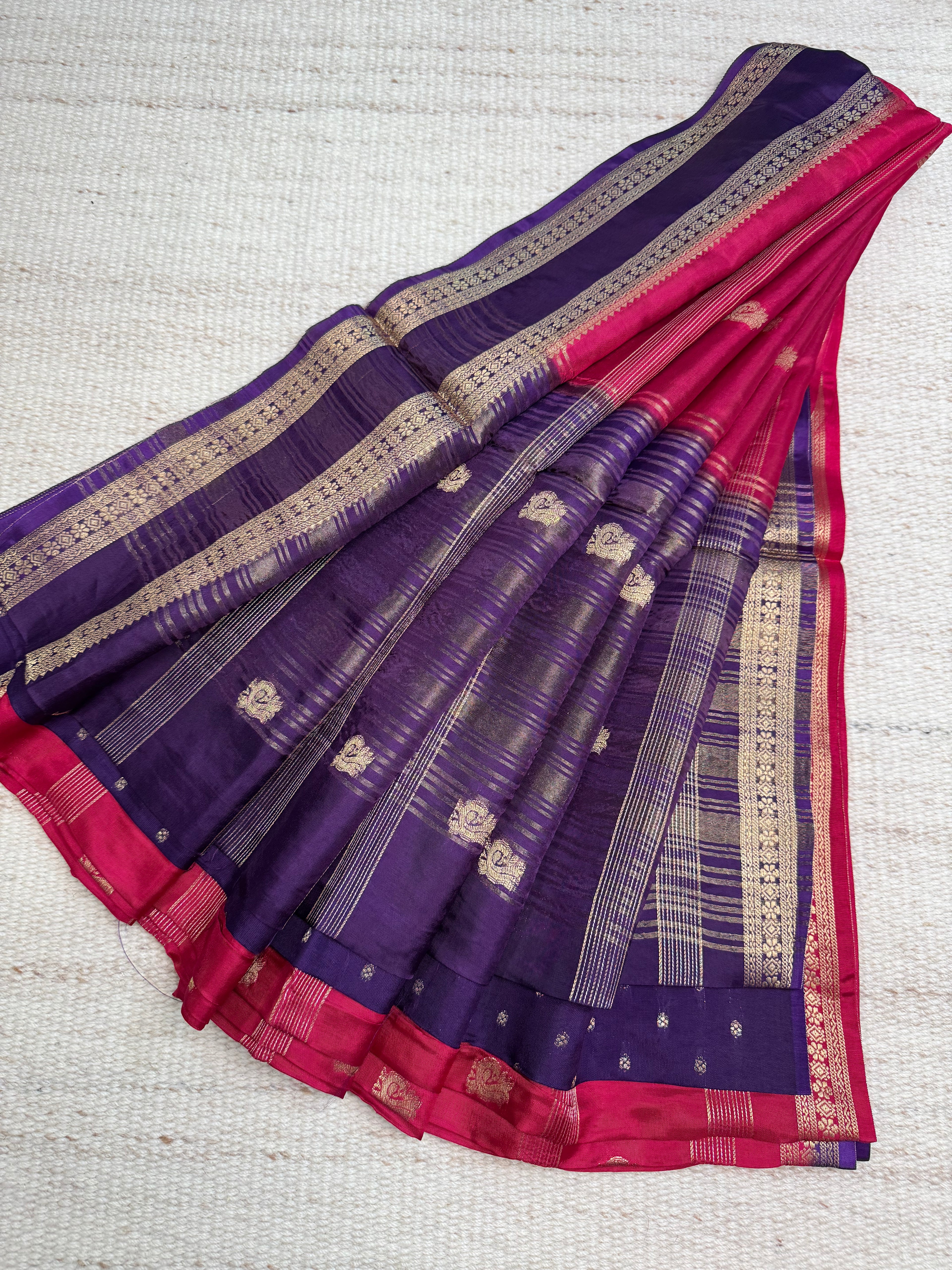 Rose Pink Maheshwari Silk